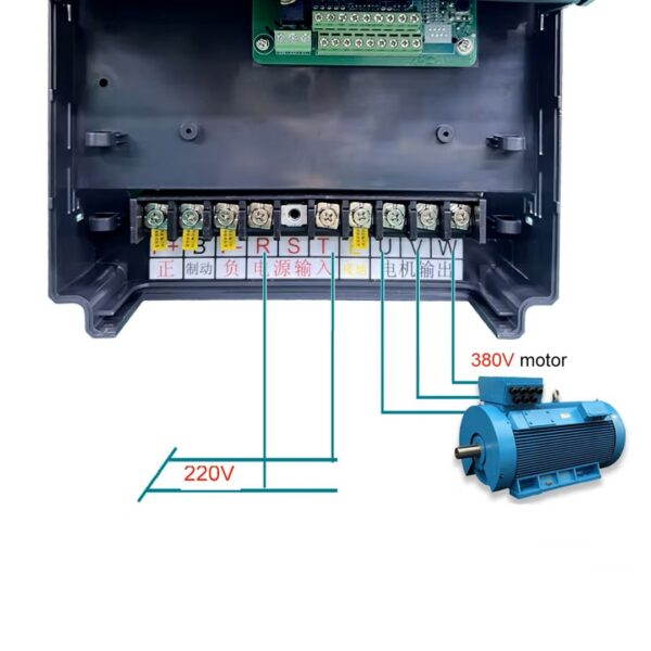 Variador de Frecuencia 220V Monofasico a 380V Trifasico 7HP - Imagen 3