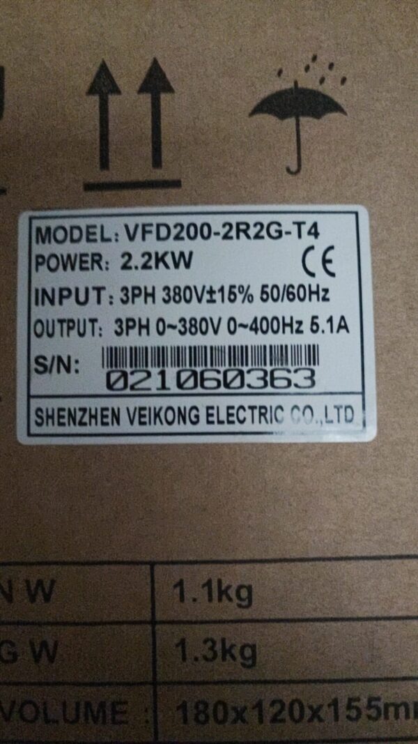 Variador de Frecuencia 3HP 380V VEIKONG - Imagen 6