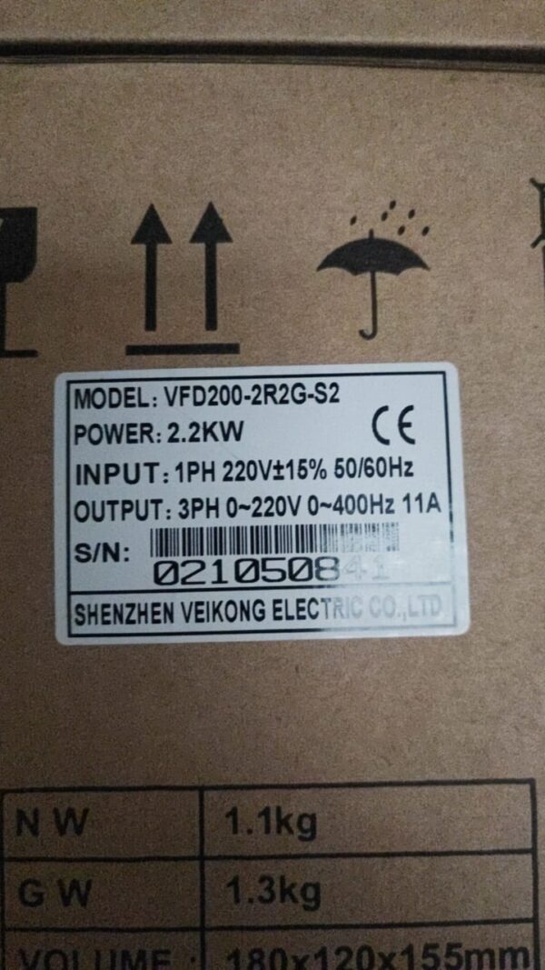 Variador de Frecuencia 3HP 220V VEIKONG - Imagen 6