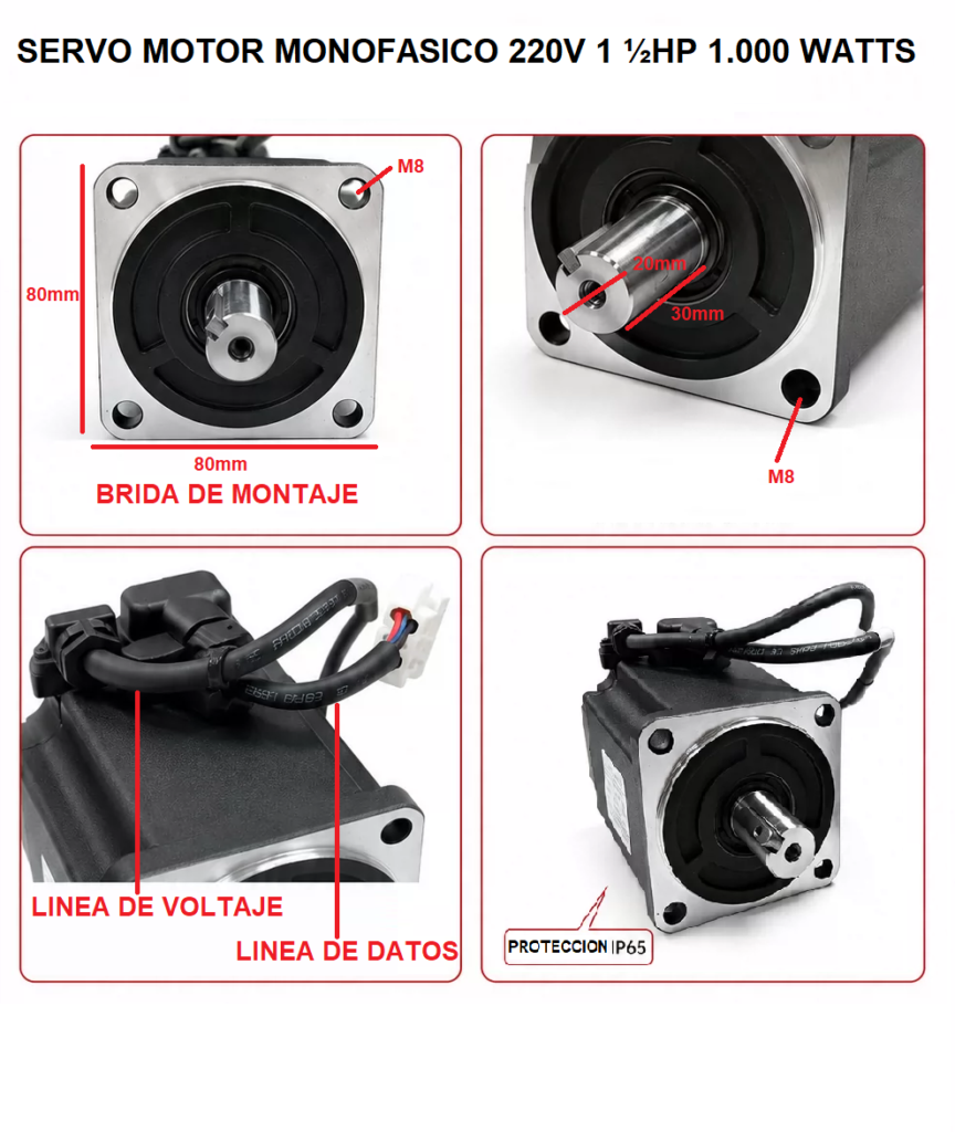 Servomotor 220V 1.000 Watts 1½HP