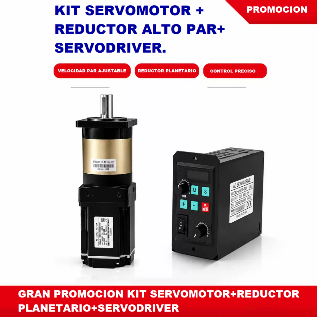Kit Servomotor Reductor Planetario 220V 1.000 Watts 1½HP