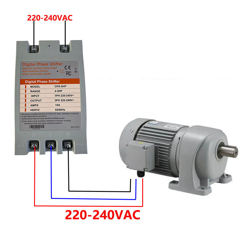 Convertidor de fase Monofasico 220V a Trifasico 220V 30Amp DPS10hp